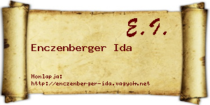 Enczenberger Ida névjegykártya