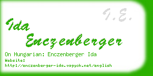 ida enczenberger business card